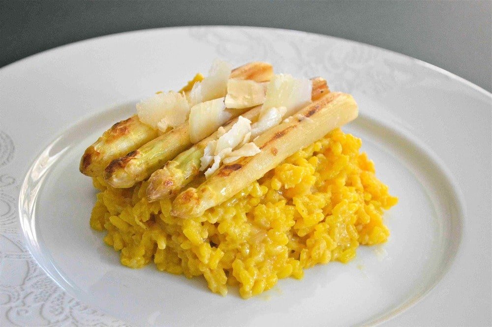 recette du risotto aux asperges et au safran