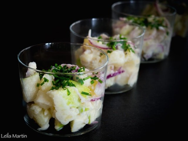 unesalade de harengs aux deux pommes