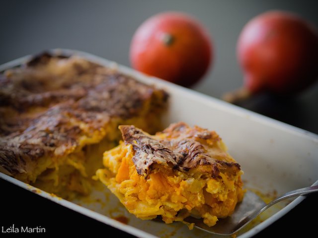 Des lasagnes au potimarron et au bleu