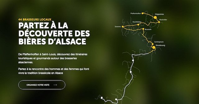 Image du parcours brassicole en Alsace proposé par le portail web au gré des bières