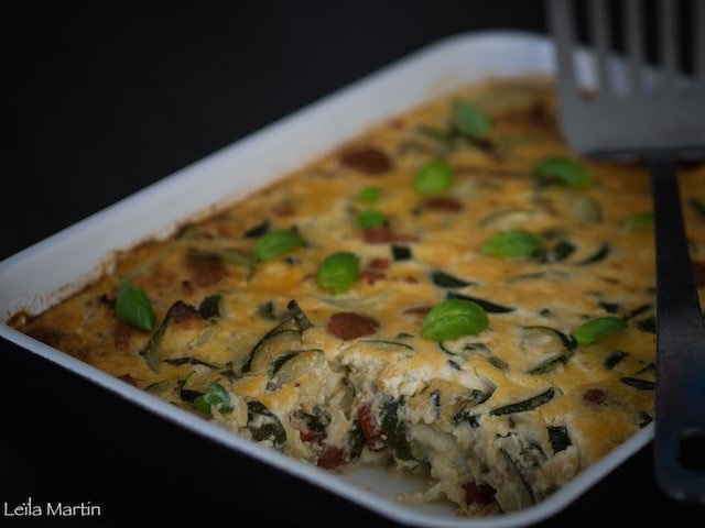 recette de clafoutis de courgette et tomate confite au munster blanc