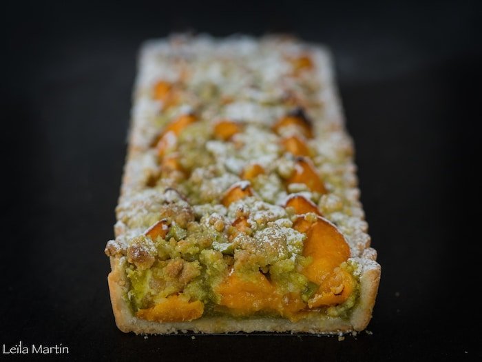 recette de tarte streusel abricot et pistache