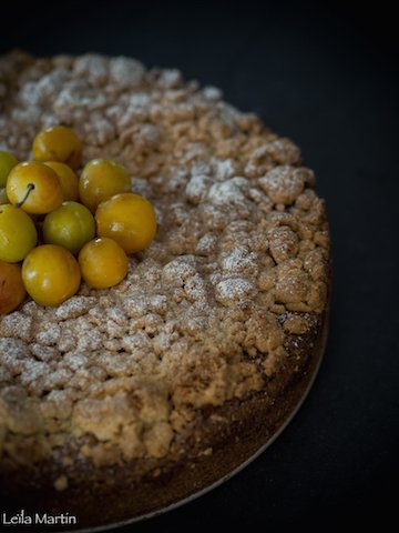 recette de crazy streusel aux mirabelles et à la cannelle