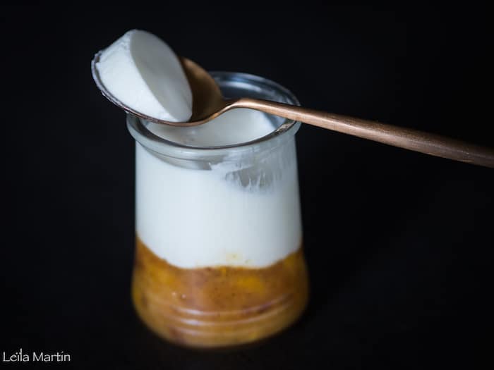 recette de compote de mirabelles et mousse de yaourt