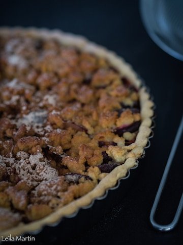 recette de tarte streusel alsacienne aux quetsches et à la cannelle