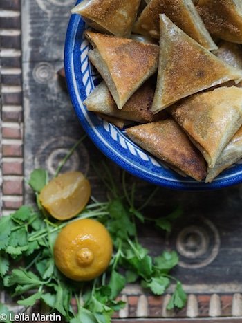 recette de Samoussas foie gras, dattes, citron confit et gingembre