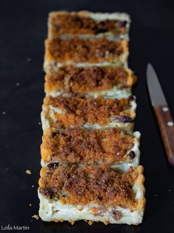 Recette de quiche asperges et streusel de chorizo