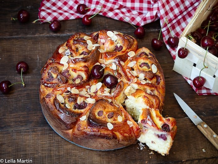 Recette de chinois aux cerises, amandes et kirsch