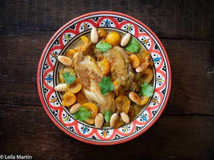 La recette du tajine de poulet aux mirabelles et au safran d'Alsace de Leïla Martin