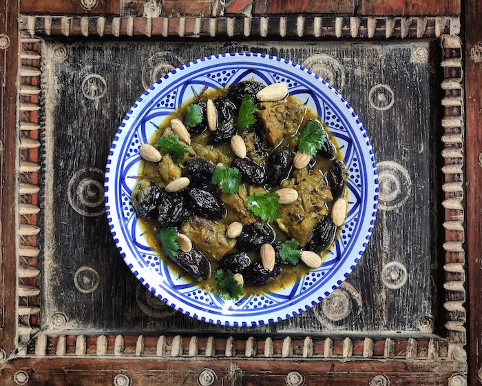 Recette de tajine d'agneau, quetsches séchées et épices d'Alsace