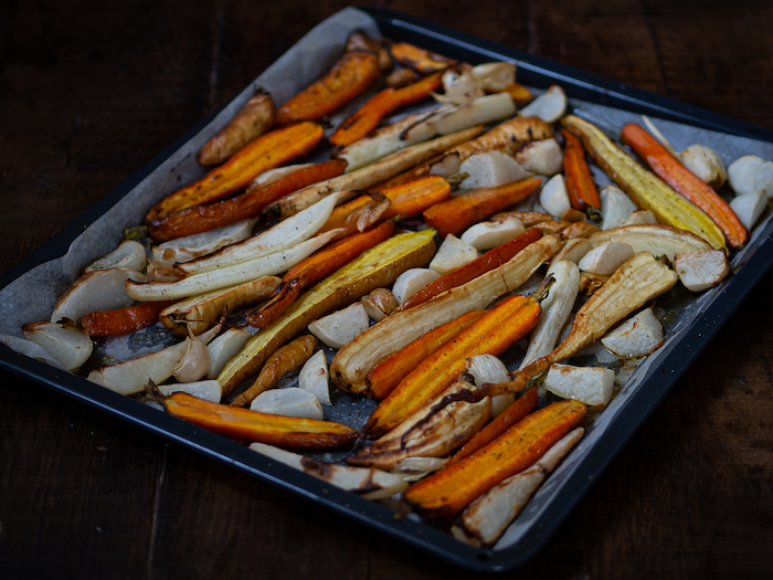 Recette de légumes de saison (hiver) rôtis au four